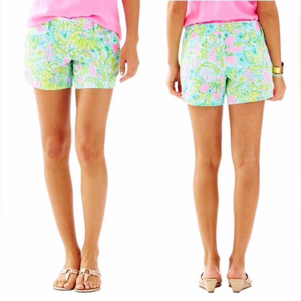 EUC Lilly Pulitzer Callahan Shorts Sz 6 in Coconut Jungle